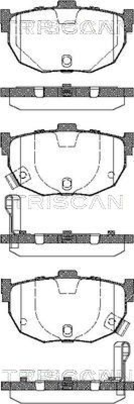 TRISCAN 8110 43026 Bremsbelag Hinten f&uuml;r Hyundai Elantra