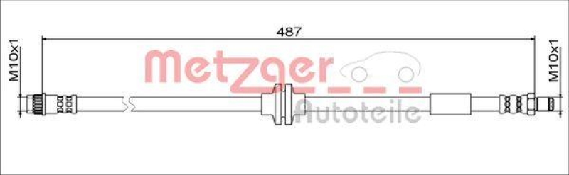 METZGER 4111792 Bremsschlauch für RENAULT/SMART VA links/rechts