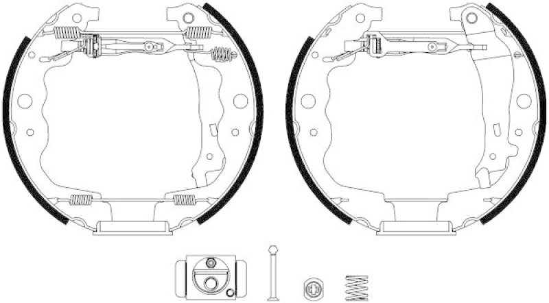 HELLA 8DB 355 022-871 Bremsbackensatz für RENAULT/DACIA