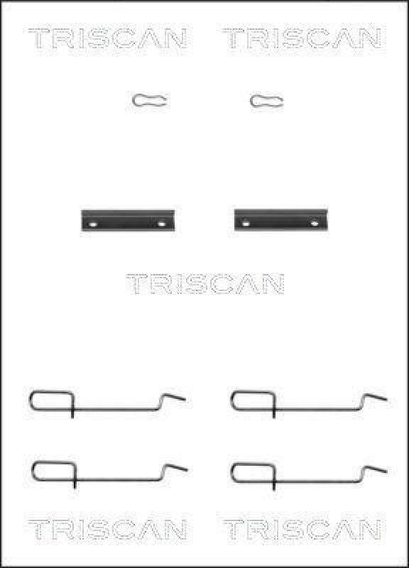 TRISCAN 8105 101592 Montagesatz, Scheibenbremsbelag für Citroen, Peugeot