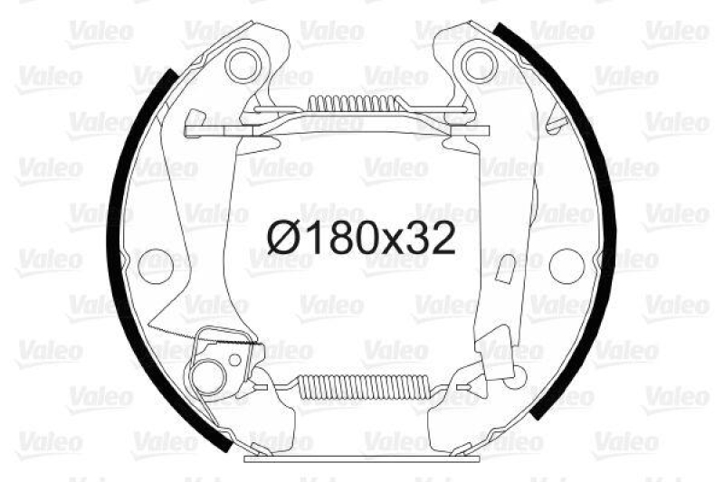 VALEO 554512 Bremsbacken-Satz-KIT