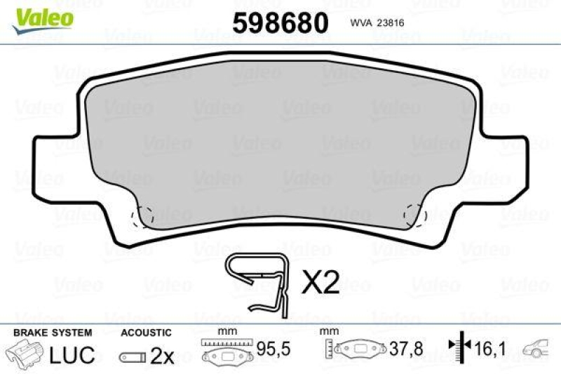 VALEO 598680 SBB-Satz PREMIUM