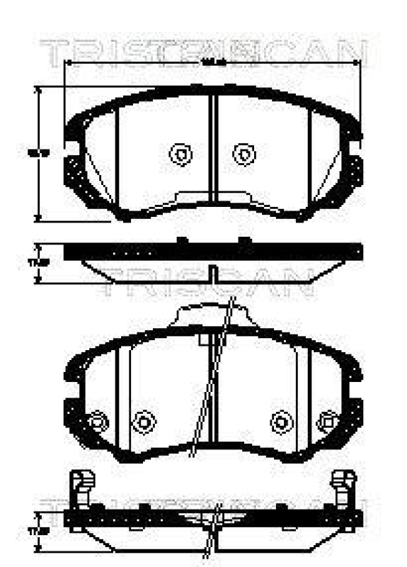 TRISCAN 8110 43027 Bremsbelag Vorne für Hyundai Sonata