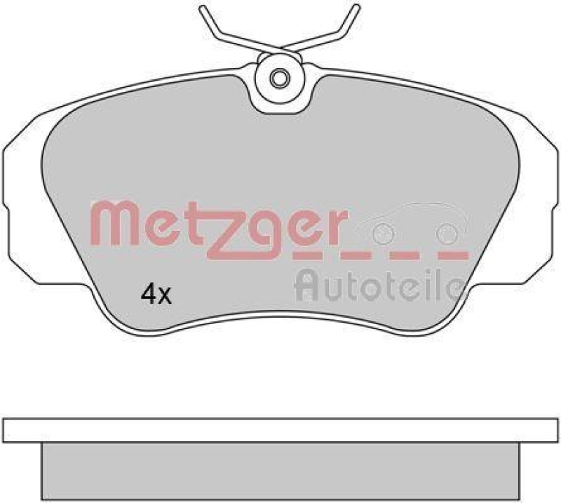 METZGER 1170245 Bremsbelagsatz, Scheibenbremse WVA 21 368