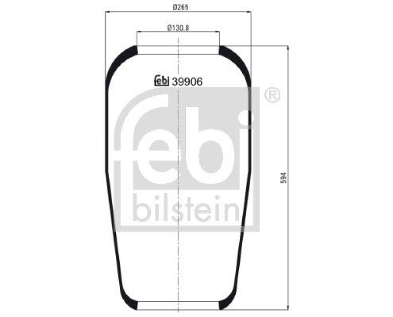 FEBI BILSTEIN 39906 Luftfederbalg ohne Kolben für Mercedes-Benz