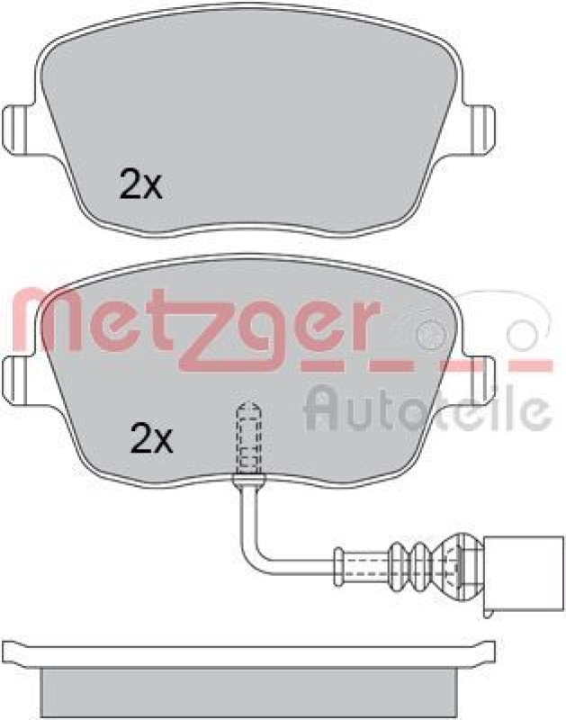 METZGER 1170246 Bremsbelagsatz, Scheibenbremse WVA 23 581