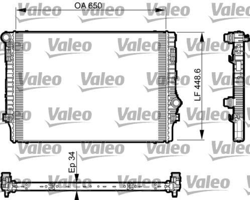 VALEO 735548 Motorkühler VOLKSWAGEN GOLF VII 2.0 TFSI