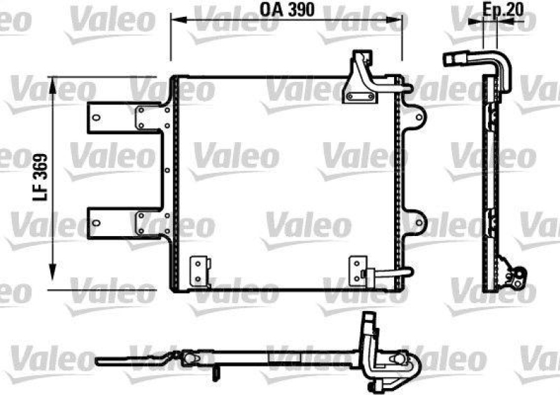 VALEO 817246 Kondensator Volkswagen Arosa, Lupo, Po