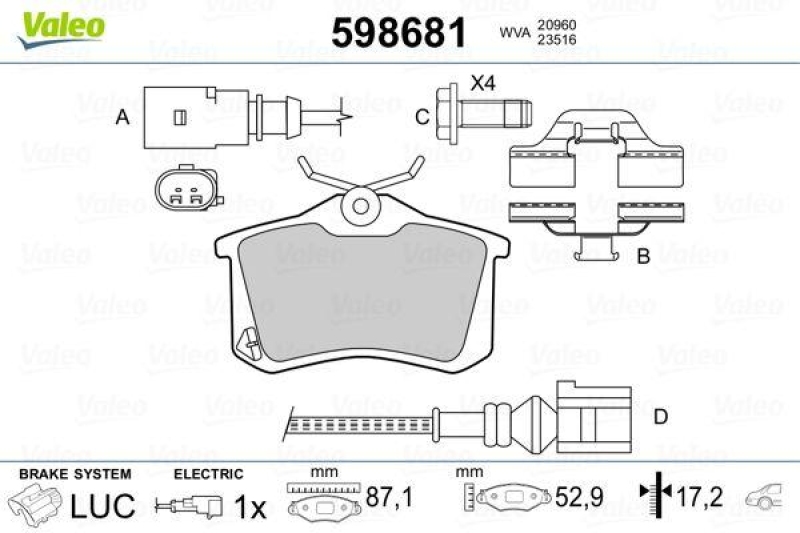 VALEO 598681 SBB-Satz PREMIUM