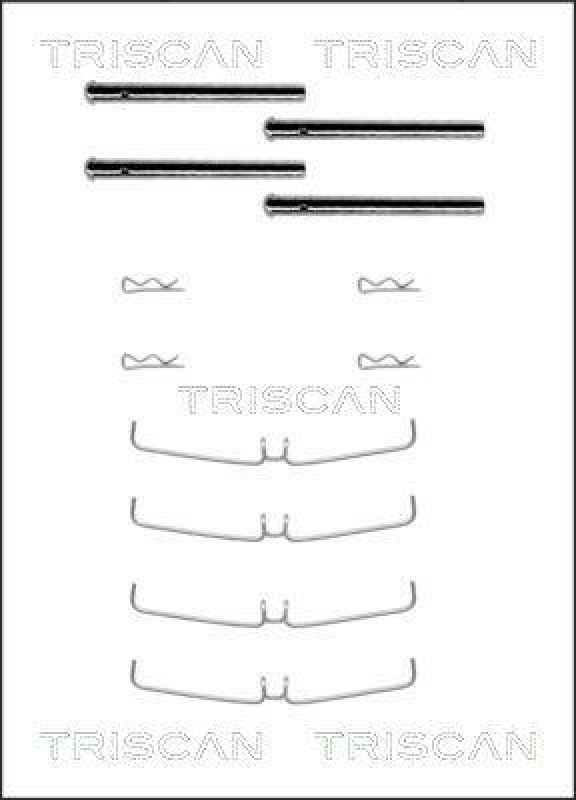 TRISCAN 8105 101456 Montagesatz, Scheibenbremsbelag für Austin Rover, Mercedes, Vo