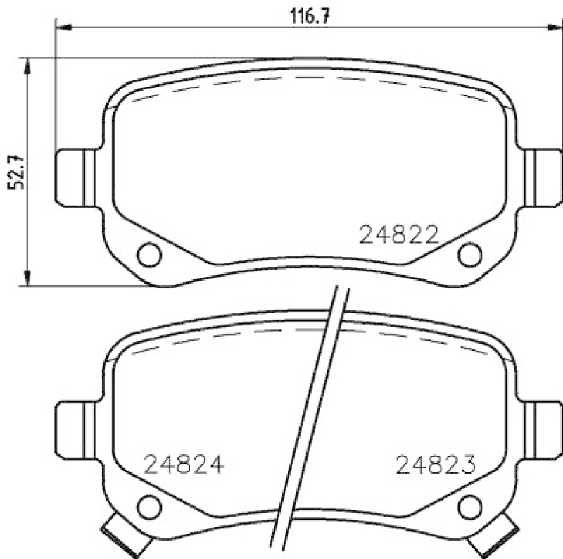 HELLA 8DB 355 014-331 Bremsbelagsatz Scheibenbremse