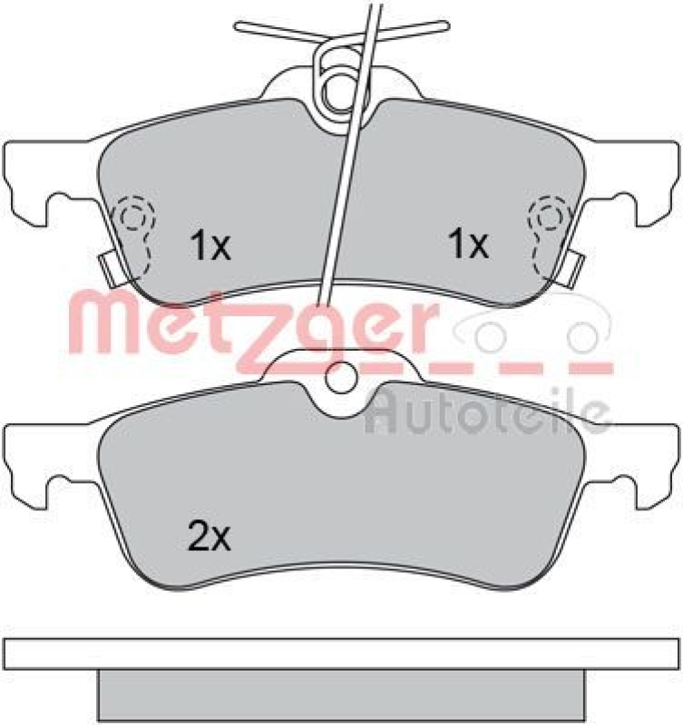 METZGER 1170247 Bremsbelagsatz, Scheibenbremse WVA 24 574