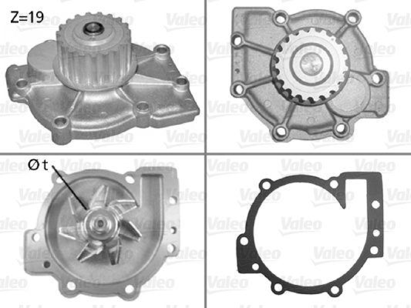 VALEO 506325 Wasserpumpe FORD, RENAULT, VOLVO RENAUL