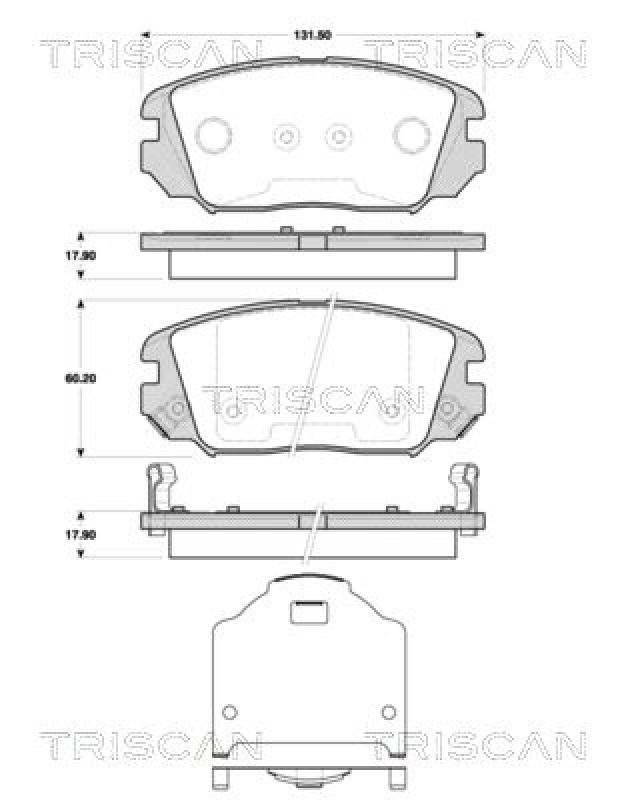 TRISCAN 8110 43033 Bremsbelag Vorne für Hyundai Sonata