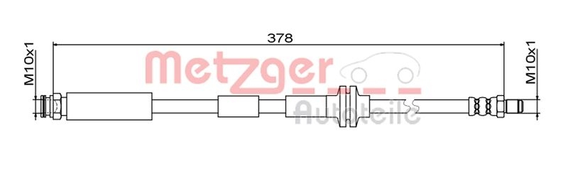 METZGER 4111800 Bremsschlauch für FIAT/LANCIA VA links/rechts