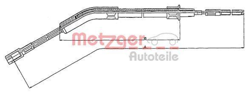 METZGER 10.715 Seilzug, Feststellbremse für VW hinten links/rechts