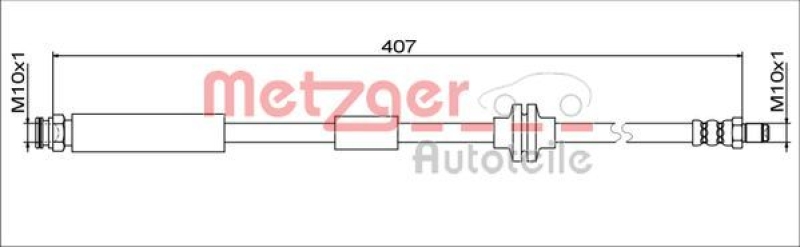 METZGER 4111801 Bremsschlauch für FIAT VA links/rechts