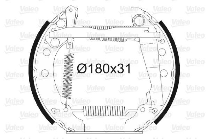 VALEO 554529 Bremsbacken-Satz-KIT