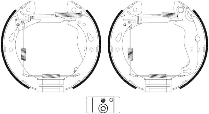 HELLA 8DB 355 022-921 Bremsbackensatz für FORD