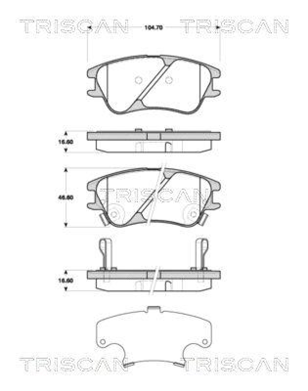 TRISCAN 8110 43035 Bremsbelag Vorne für Hyundai Atos