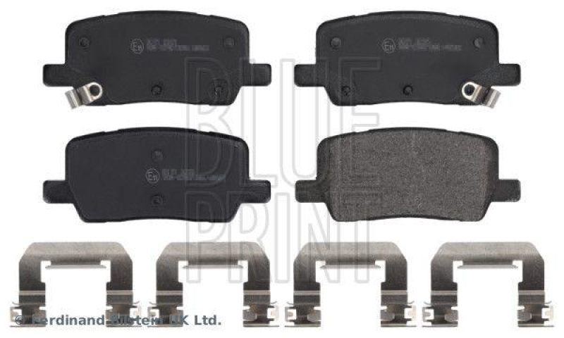 BLUE PRINT ADBP420118 Bremsbelagsatz mit Befestigungsmaterial f&uuml;r Tesla