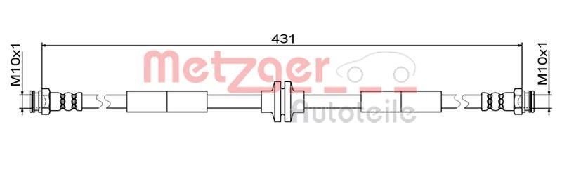 METZGER 4111804 Bremsschlauch für ALFA VA links/rechts