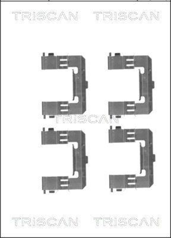 TRISCAN 8105 101655 Montagesatz, Scheibenbremsbelag