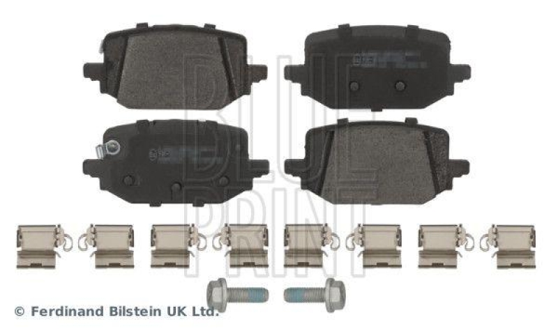 BLUE PRINT ADBP420120 Bremsbelagsatz mit Befestigungsmaterial für NISSAN