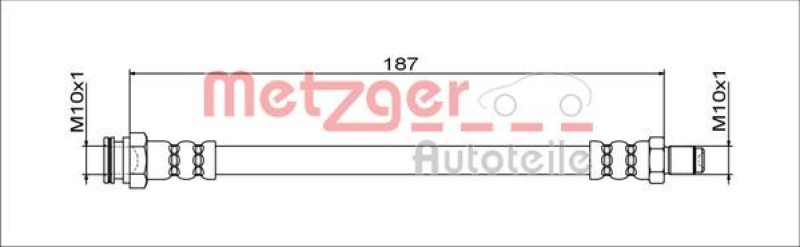 METZGER 4111805 Bremsschlauch für FIAT HA links/rechts