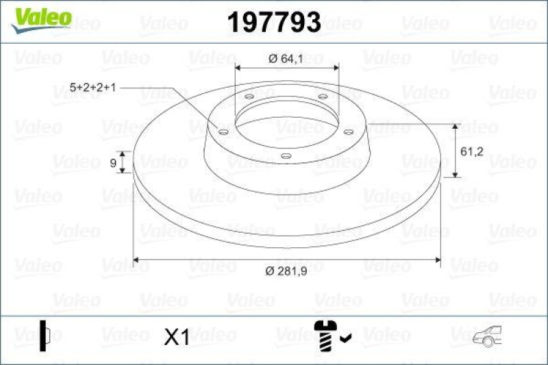 VALEO 197793 Bremsscheibe