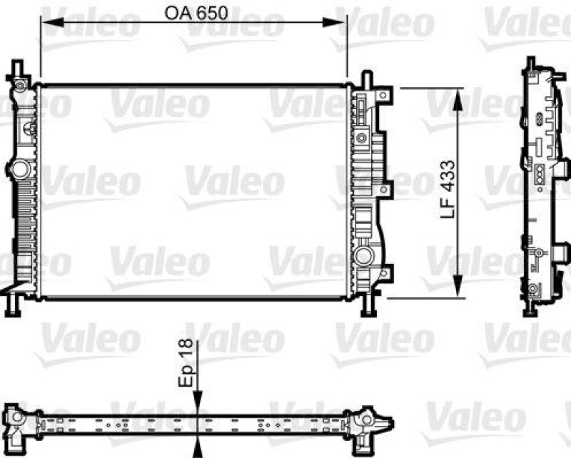 VALEO 735555 Motorkühler PEUGEOT 3008 II 1.2 THP