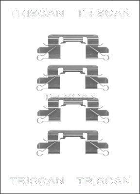 TRISCAN 8105 101657 Montagesatz, Scheibenbremsbelag für Mitsubishi