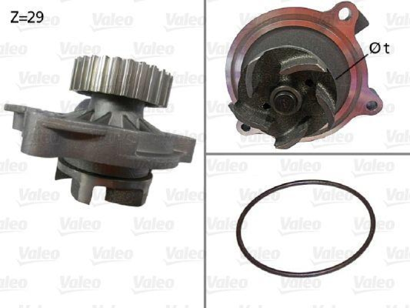 VALEO 506336 Wasserpumpe AUDI A6, Coupe, 80, 100