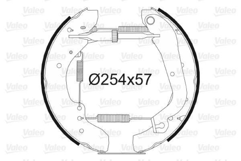 VALEO 554565 Bremsbacken-Satz-KIT