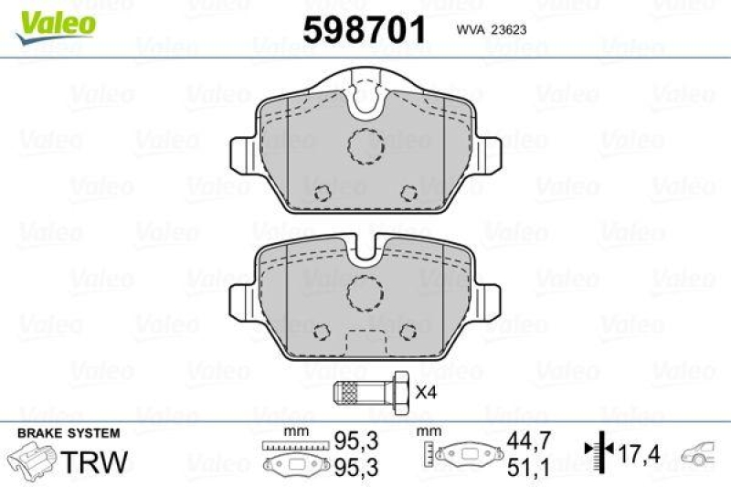 VALEO 598701 SBB-Satz PREMIUM