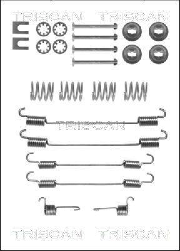 TRISCAN 8105 102578 Montagesatz F. Bremsbacken für Citroen, Nissan, Peugeot