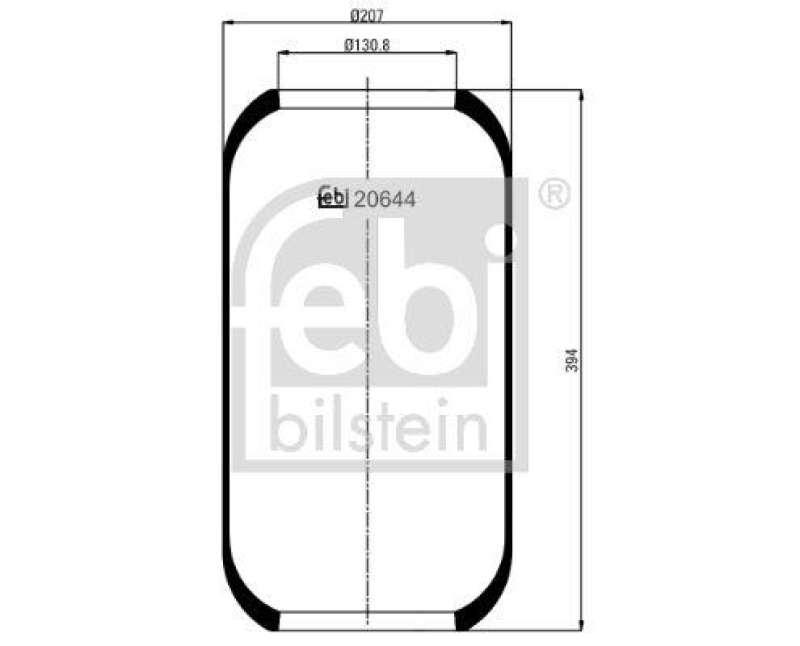 FEBI BILSTEIN 20644 Luftfederbalg ohne Kolben für EVOBUS