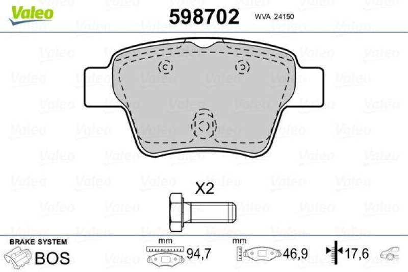 VALEO 598702 SBB-Satz PREMIUM