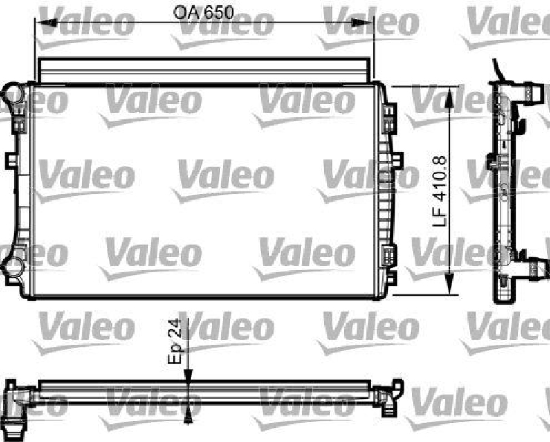 VALEO 735558 Motorkühler VW PASSAT VIII 2.0 TDI