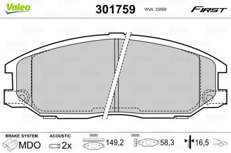 VALEO 301759 SBB-Satz FIRST