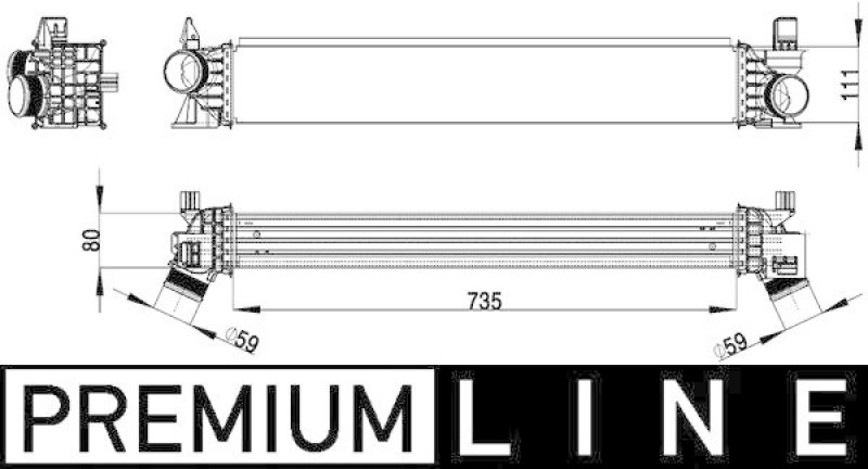 MAHLE CI 148 000P Ladeluftkühler