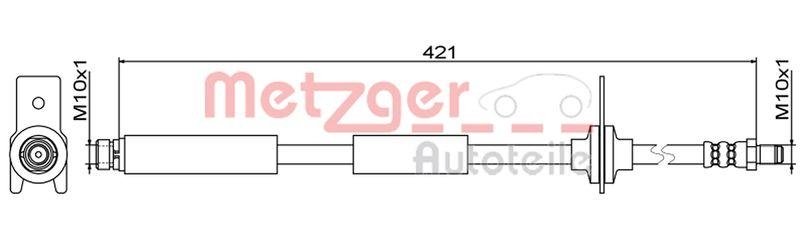 METZGER 4111814 Bremsschlauch für FORD HA links/rechts