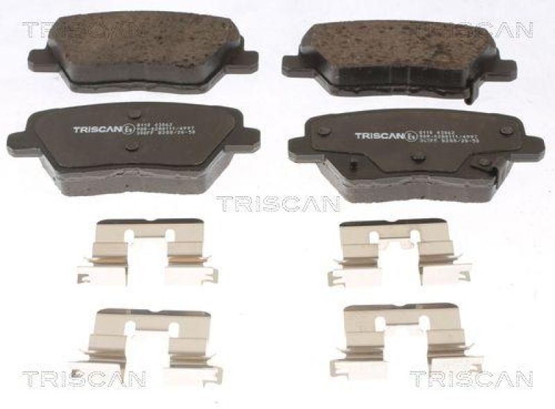 TRISCAN 8110 43062 Bremsbelag Hinten für Hyundai, Kia