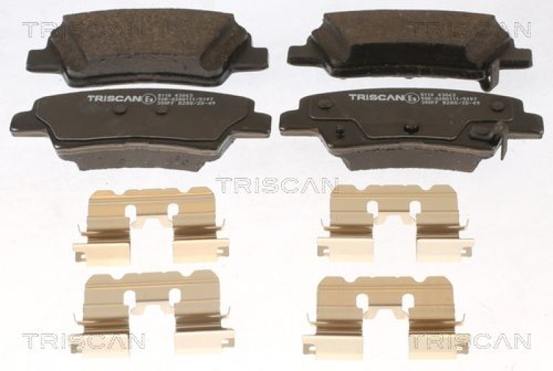 TRISCAN 8110 43063 Bremsbelag Hinten für Hyundai, Kia