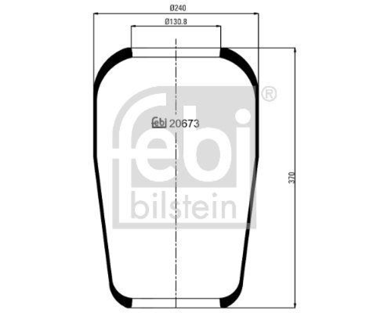 FEBI BILSTEIN 20673 Luftfederbalg ohne Kolben für Mercedes-Benz