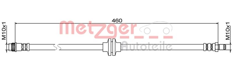 METZGER 4111833 Bremsschlauch für RENAULT VA links/rechts