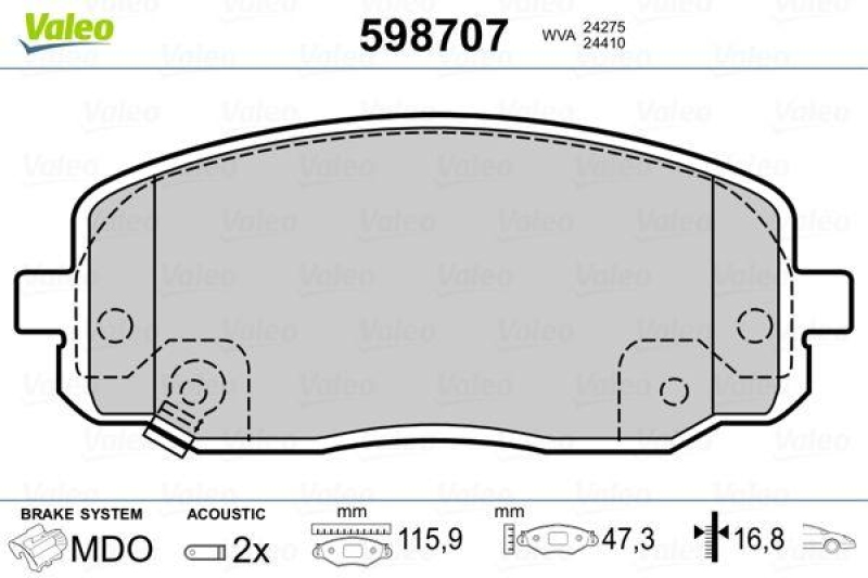 VALEO 598707 SBB-Satz PREMIUM