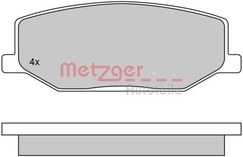 METZGER 1170259 Bremsbelagsatz, Scheibenbremse WVA 21 142