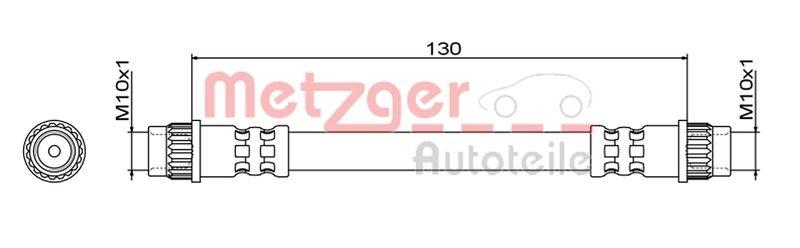 METZGER 4111837 Bremsschlauch für RENAULT HA links/rechts