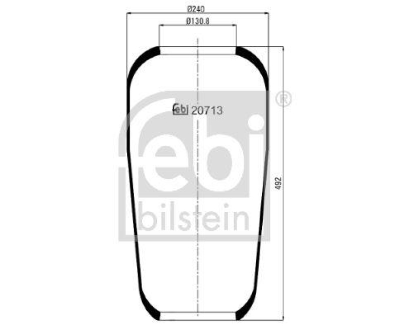 FEBI BILSTEIN 20713 Luftfederbalg ohne Kolben für Volvo